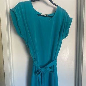 Gorgeous aqua/ teal dress w/ tie waist
